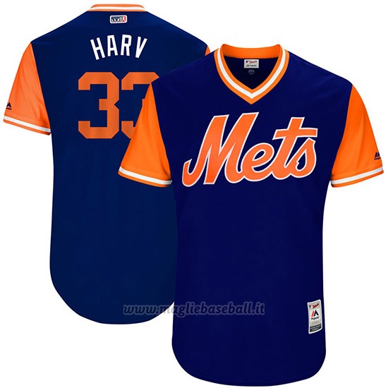 Maglia Baseball Uomo New York Mets 2017 Little League World Series Matt Harvey Royal
